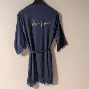 Bridesmaid Navy Blue Bath Robe